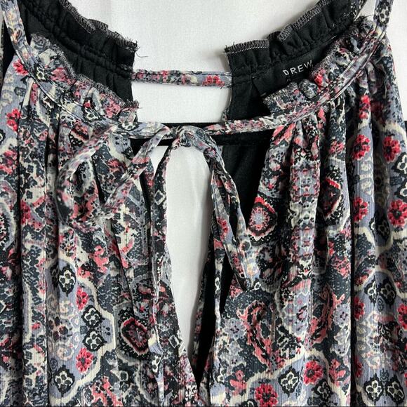 DREW Navy Medallion Sleeveless Tiered Maxi Dress NWT in Small - Picture 4 of 7